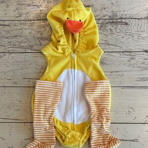 Adorable Yellow Duckling Hooded Bodysuit for Kids